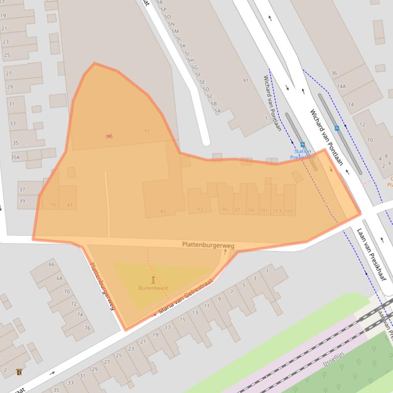 Kaart van postcodegebied 6824ET.