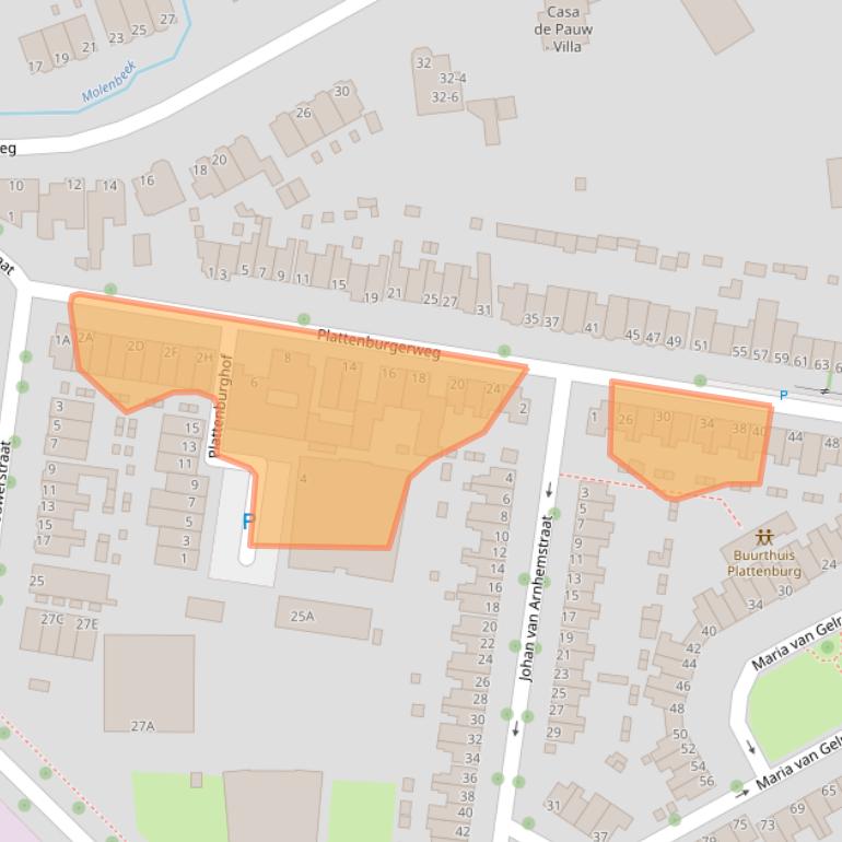 Kaart van postcodegebied 6824EV.