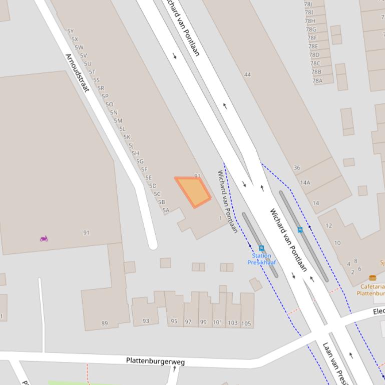 Kaart van postcodegebied 6824GE.