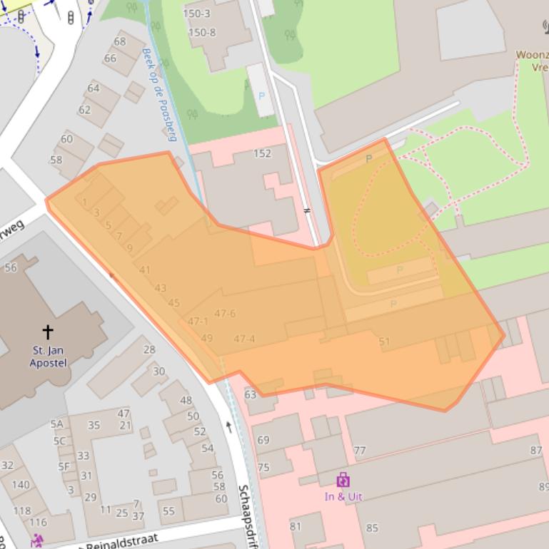 Kaart van postcodegebied 6824GP.