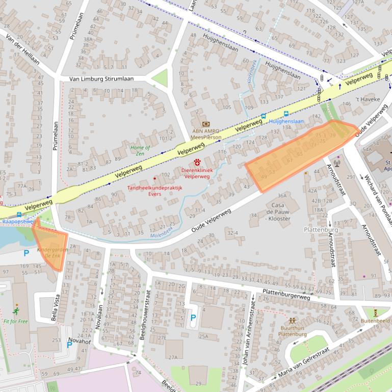 Kaart van postcodegebied 6824HC.