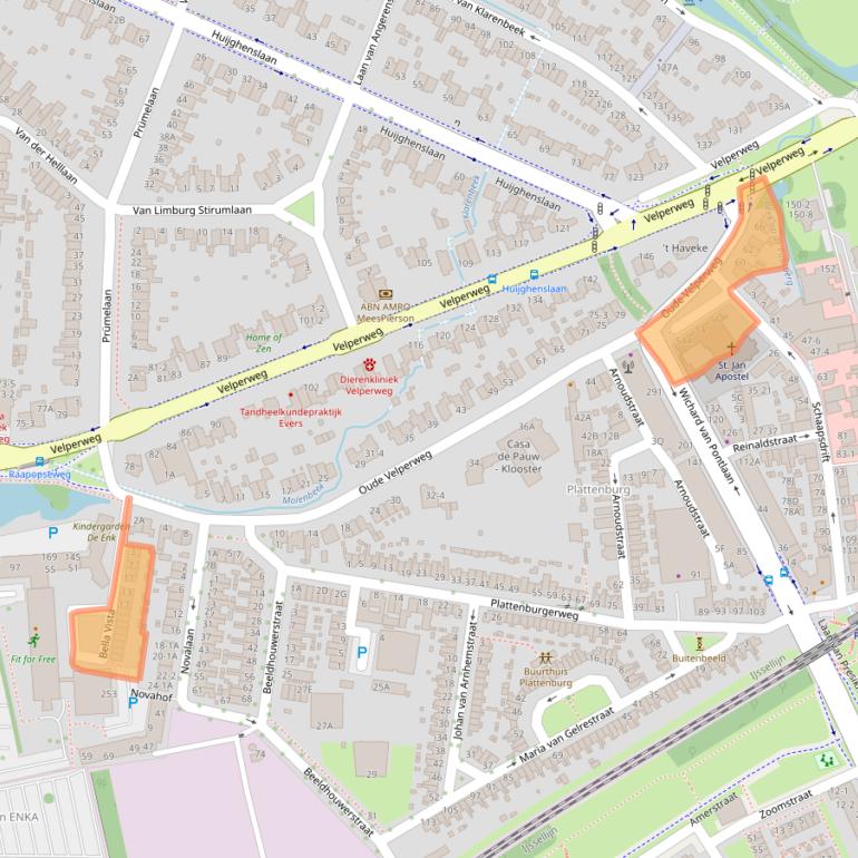 Kaart van postcodegebied 6824HG.