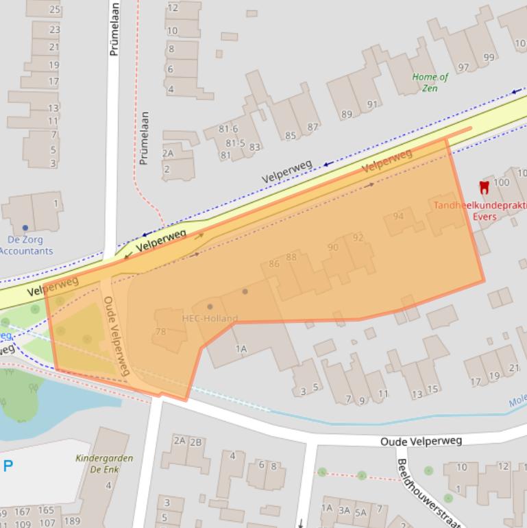 Kaart van postcodegebied 6824HL.