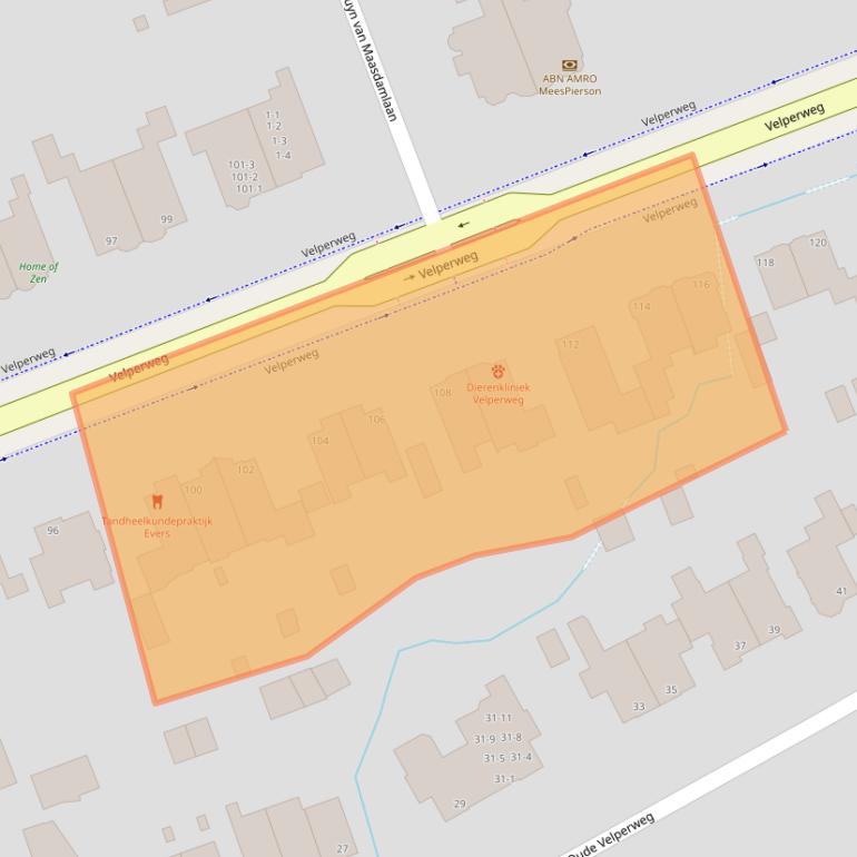 Kaart van postcodegebied 6824HM.