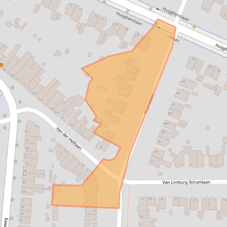 Kaart van postcodegebied 6824HR.