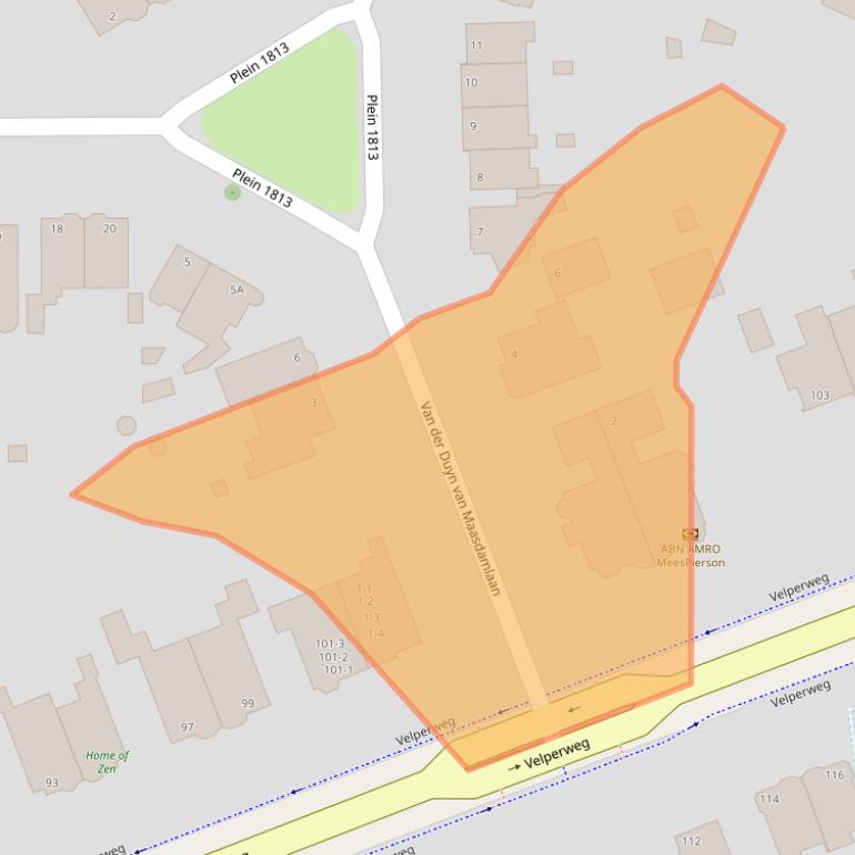 Kaart van postcodegebied 6824HW.