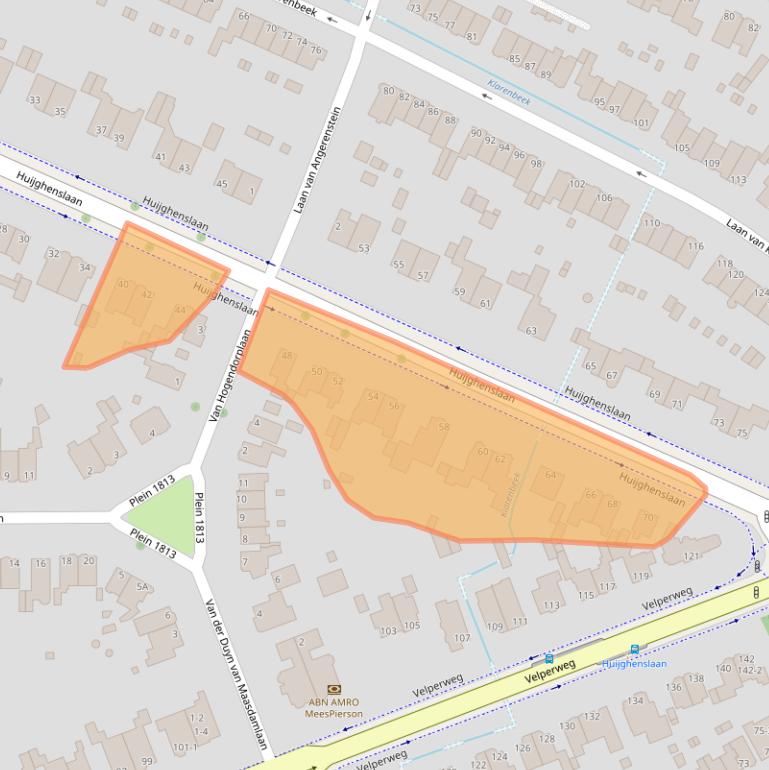 Kaart van postcodegebied 6824JJ.