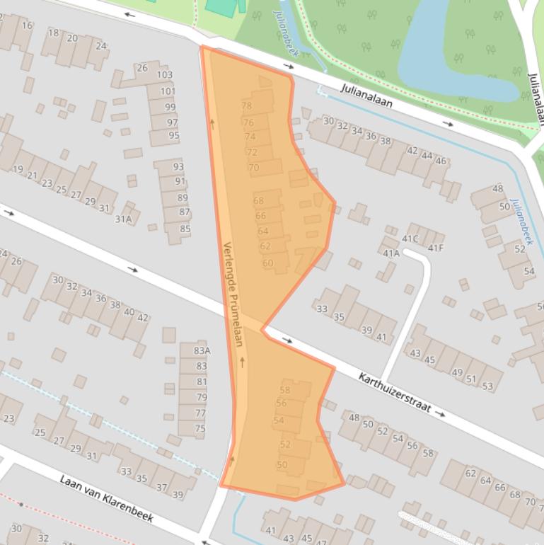 Kaart van postcodegebied 6824JX.