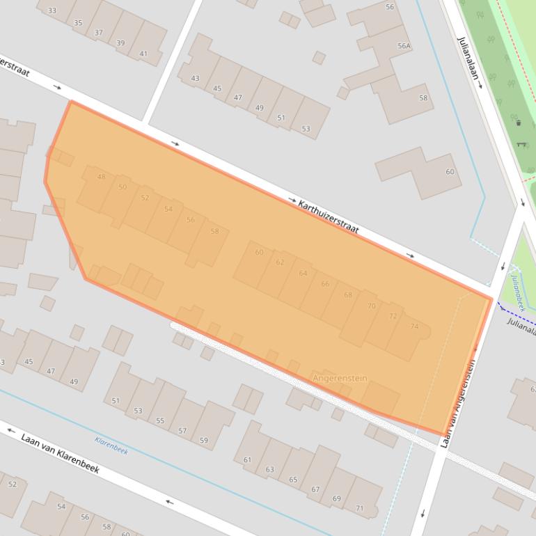 Kaart van postcodegebied 6824KD.