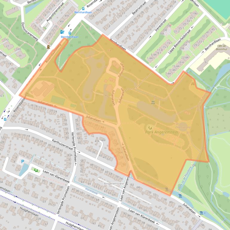 Kaart van postcodegebied 6824KG.