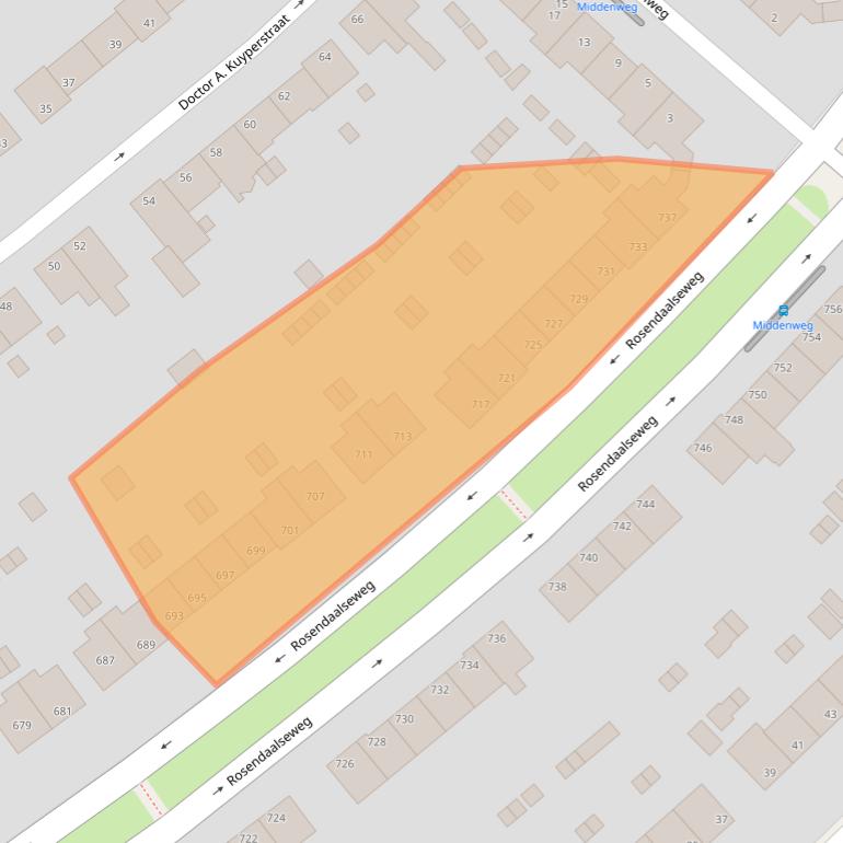 Kaart van postcodegebied 6824KN.