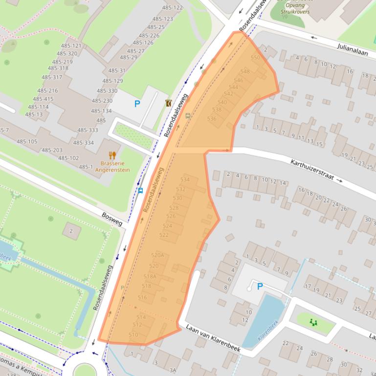 Kaart van postcodegebied 6824KS.