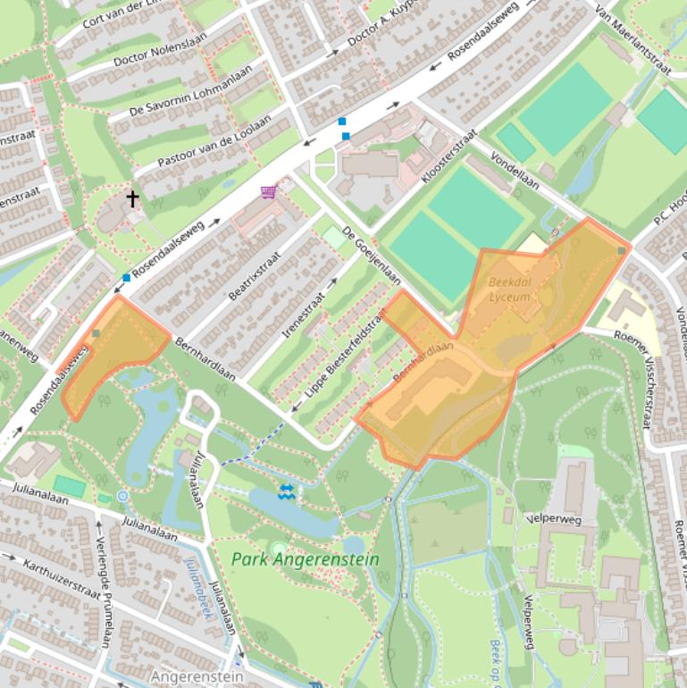 Kaart van postcodegebied 6824LE.