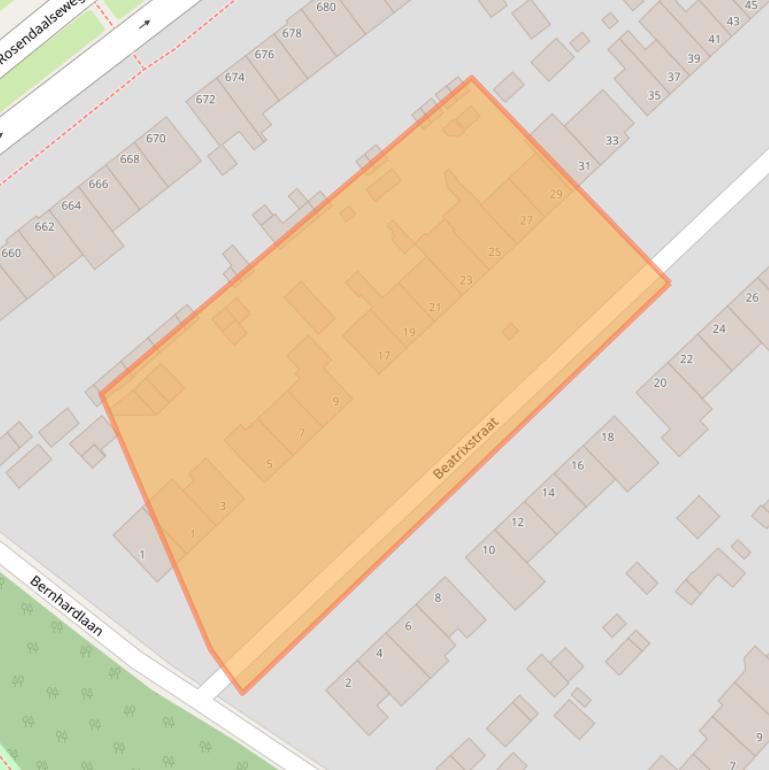 Kaart van postcodegebied 6824LN.