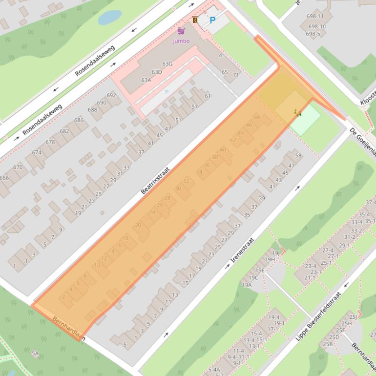 Kaart van postcodegebied 6824LR.