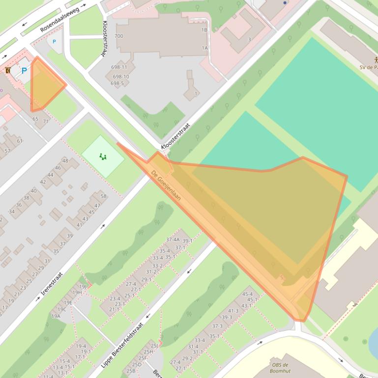 Kaart van postcodegebied 6824LS.