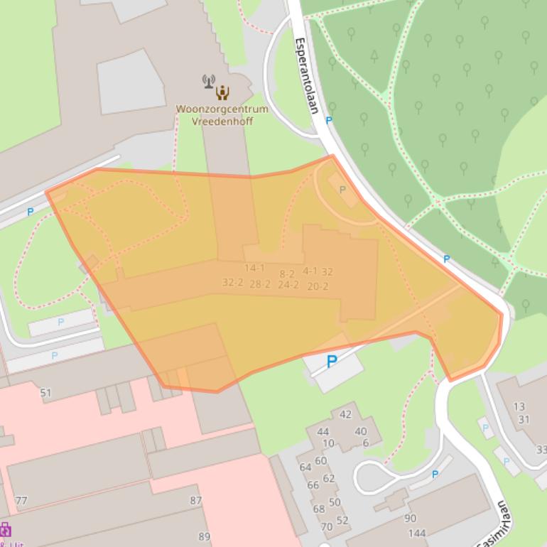 Kaart van postcodegebied 6824LW.