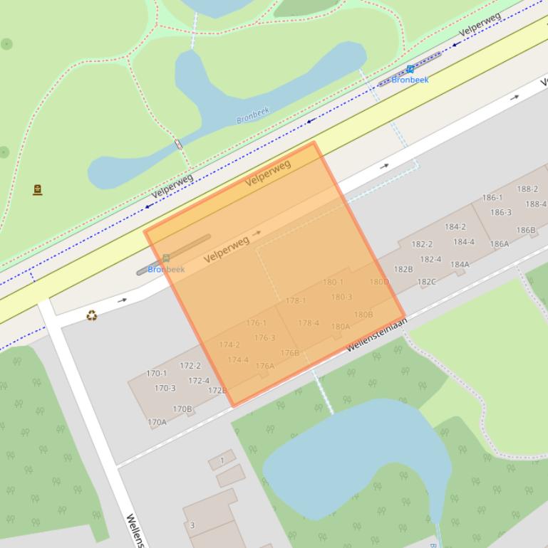 Kaart van postcodegebied 6824ME.