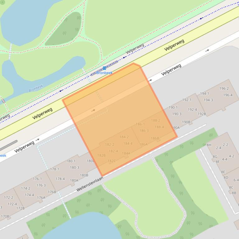 Kaart van postcodegebied 6824MG.