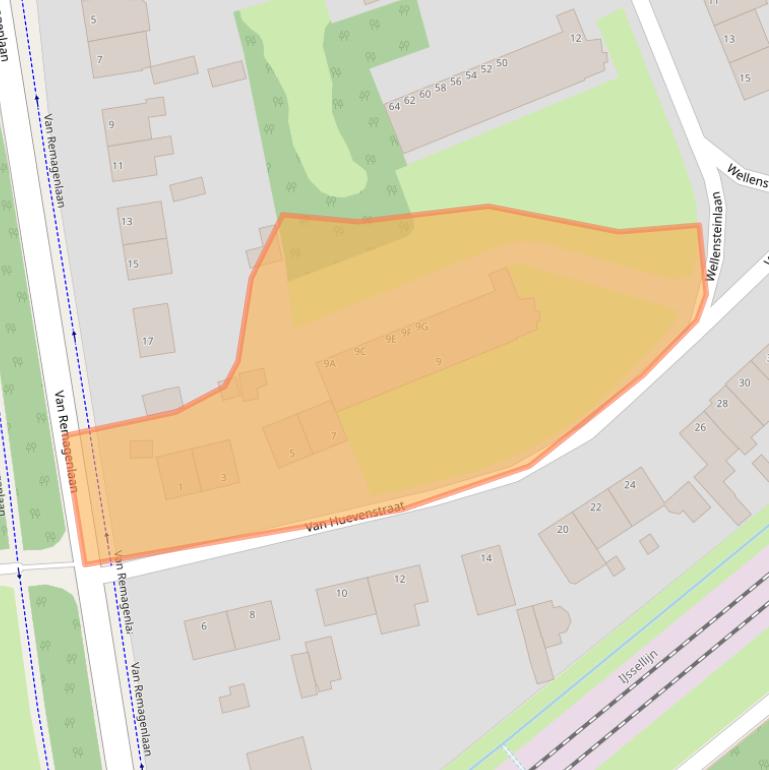 Kaart van postcodegebied 6824ML.
