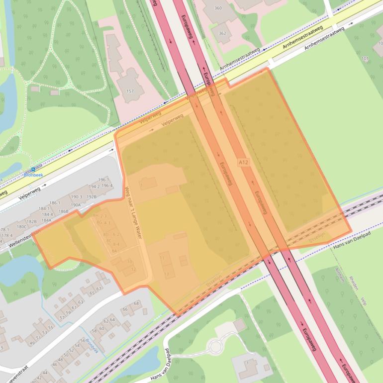 Kaart van postcodegebied 6824MS.