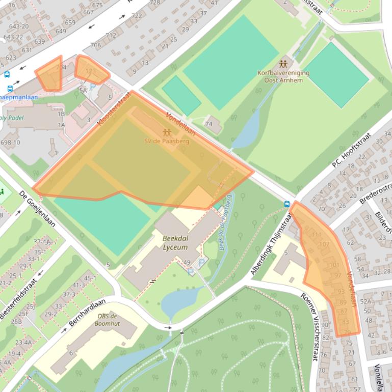 Kaart van postcodegebied 6824NC.