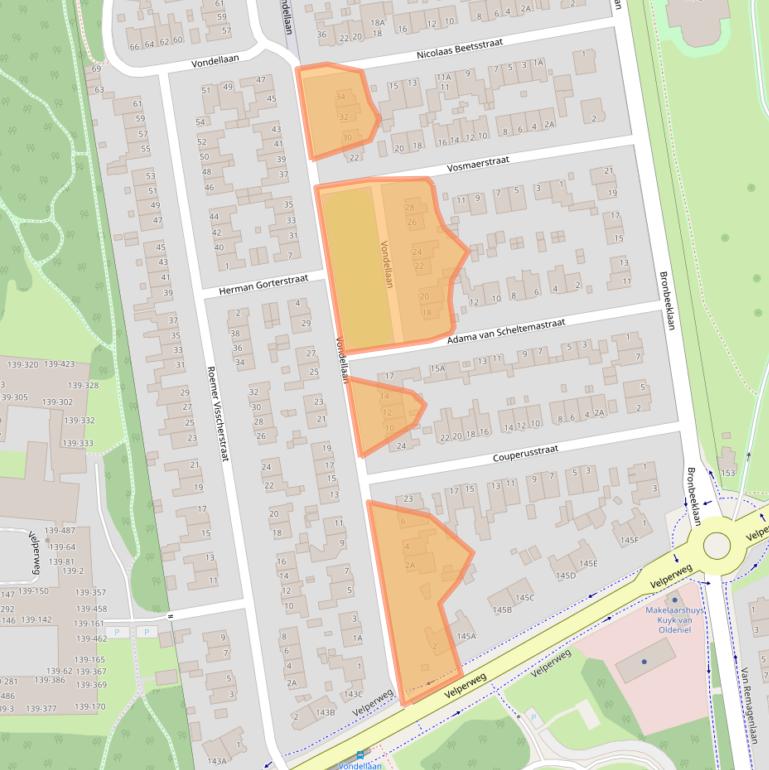 Kaart van postcodegebied 6824ND.