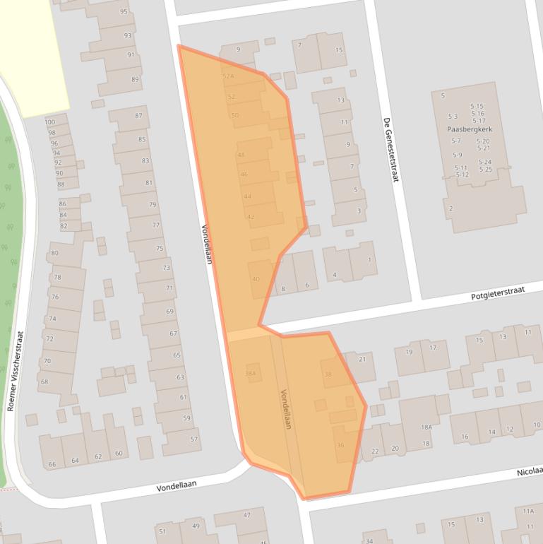 Kaart van postcodegebied 6824NE.