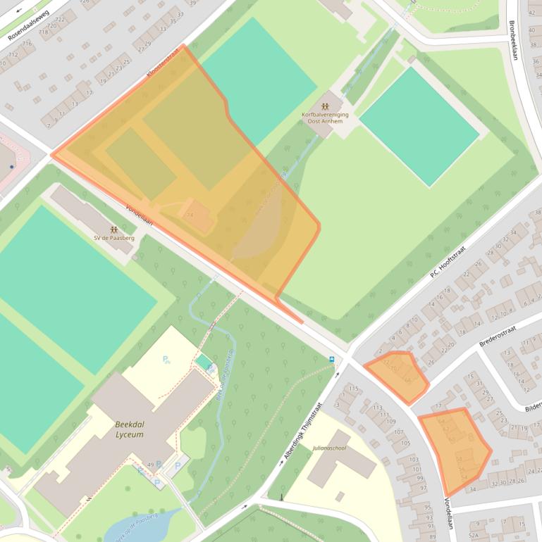 Kaart van postcodegebied 6824NG.