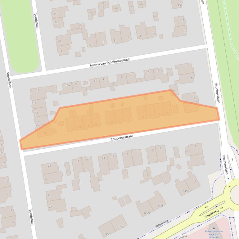 Kaart van postcodegebied 6824NK.