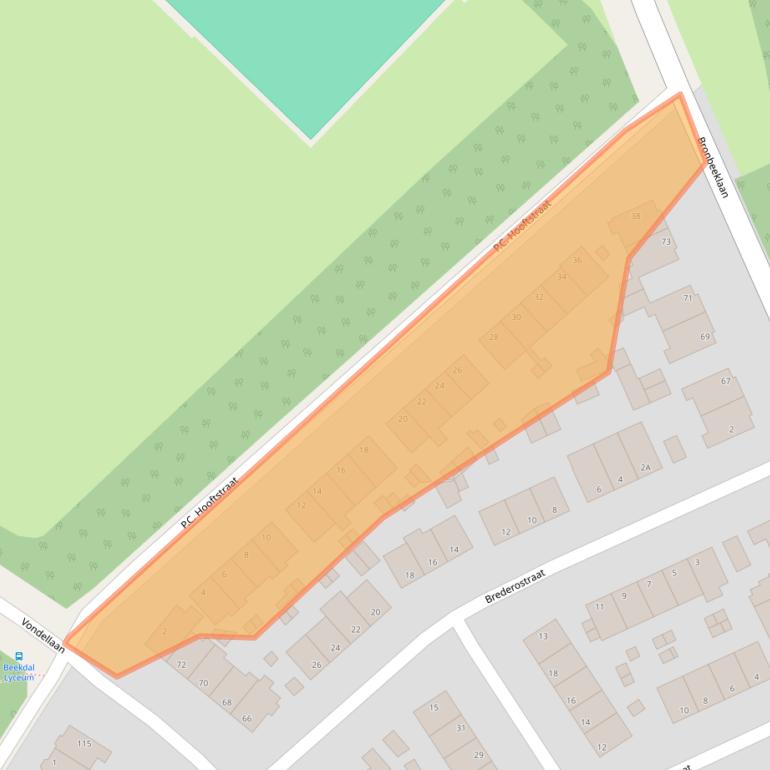 Kaart van postcodegebied 6824PB.