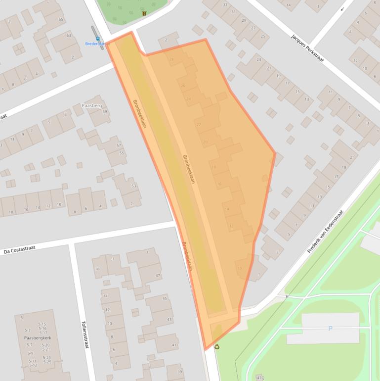 Kaart van postcodegebied 6824PG.