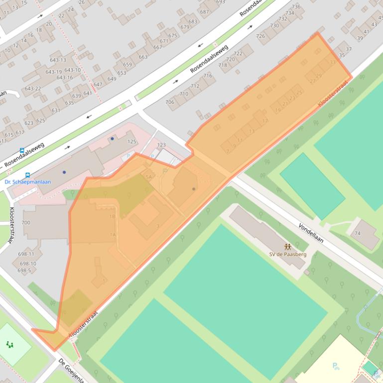 Kaart van postcodegebied 6824RA.