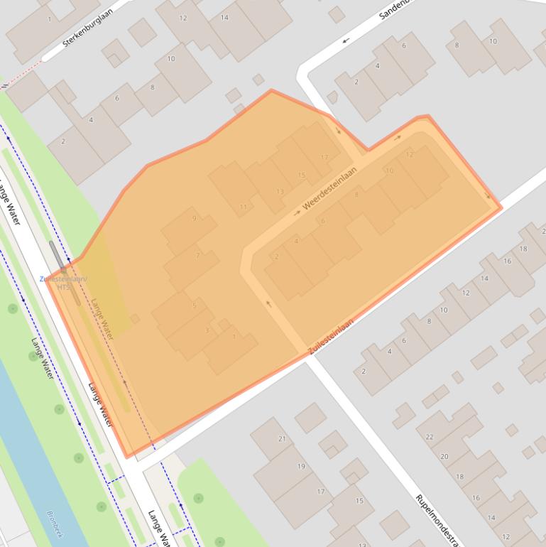 Kaart van postcodegebied 6825AB.