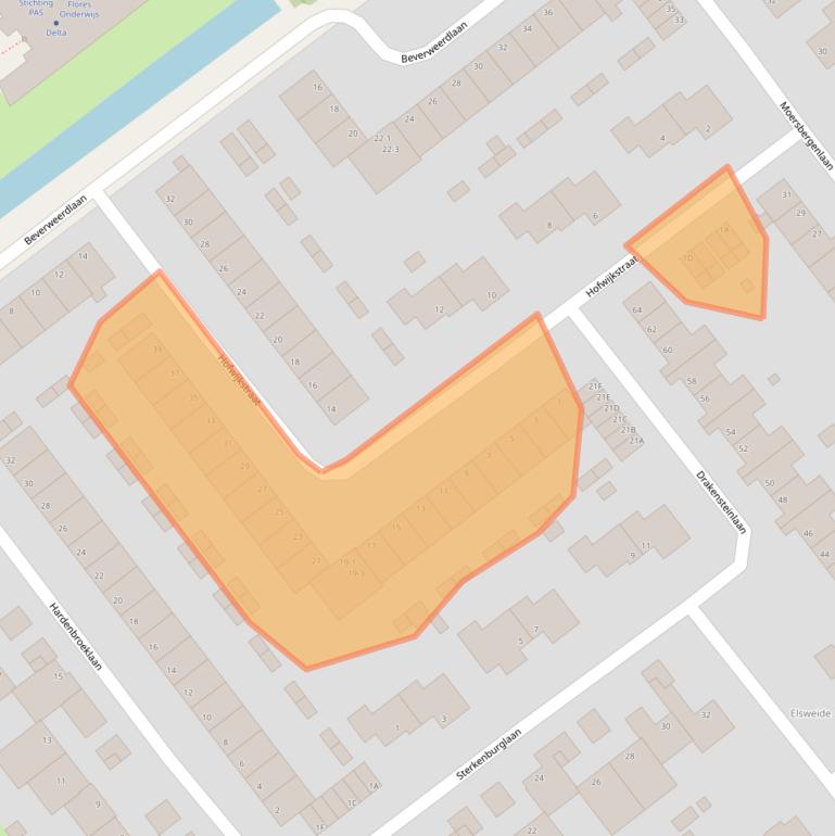 Kaart van postcodegebied 6825AK.