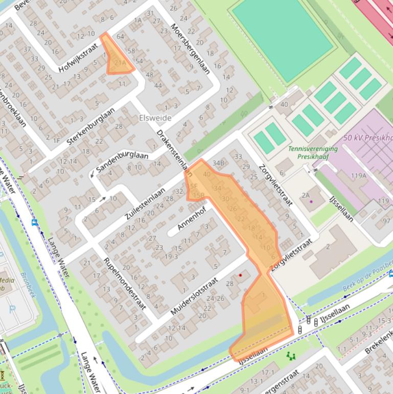 Kaart van postcodegebied 6825AP.