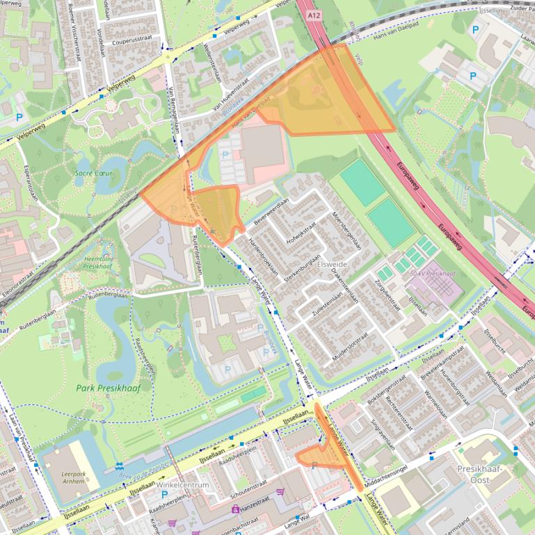Kaart van postcodegebied 6825BA.