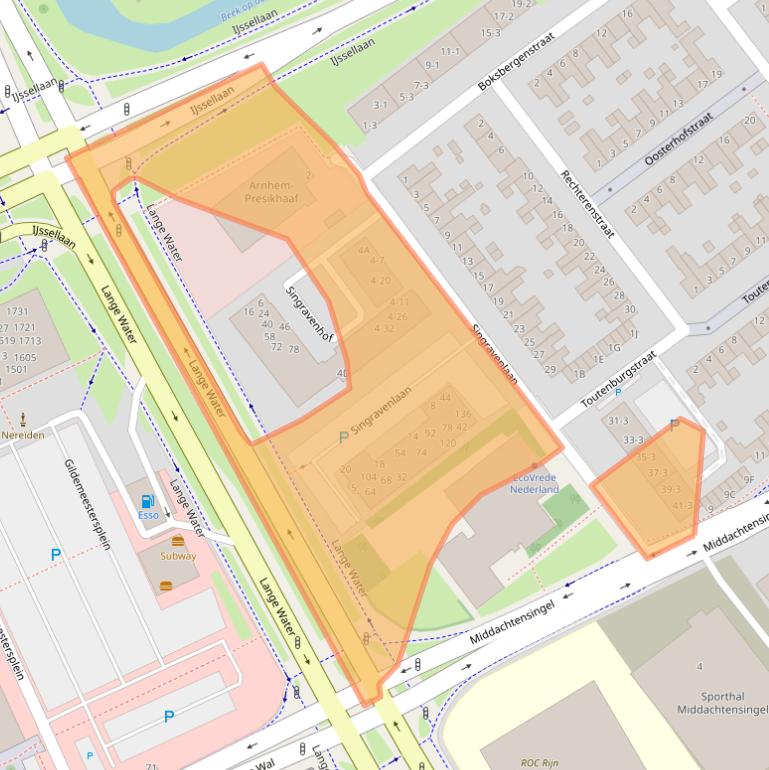 Kaart van postcodegebied 6825BH.