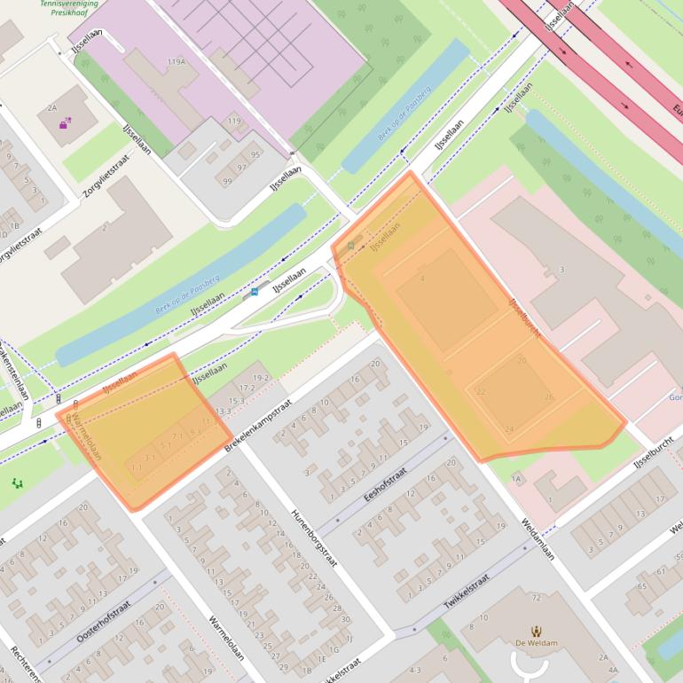 Kaart van postcodegebied 6825BP.