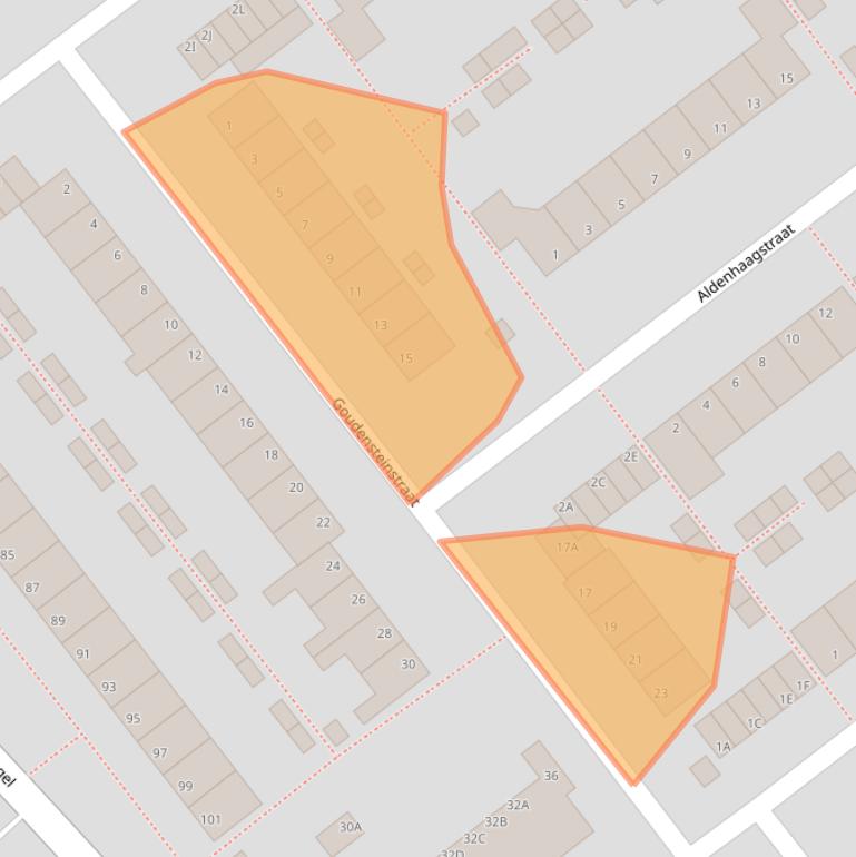 Kaart van postcodegebied 6825CP.
