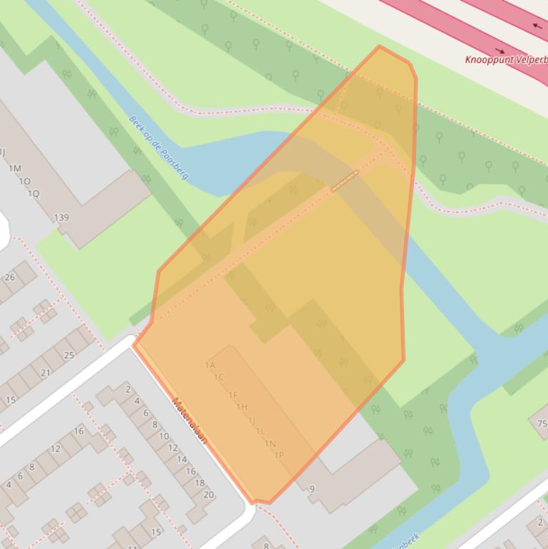 Kaart van postcodegebied 6825DN.