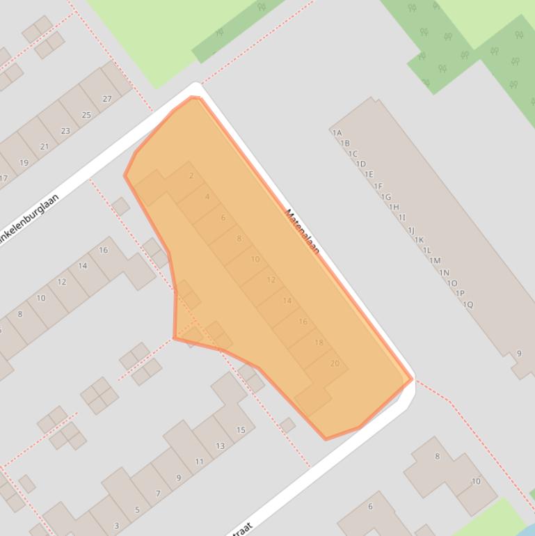 Kaart van postcodegebied 6825DW.