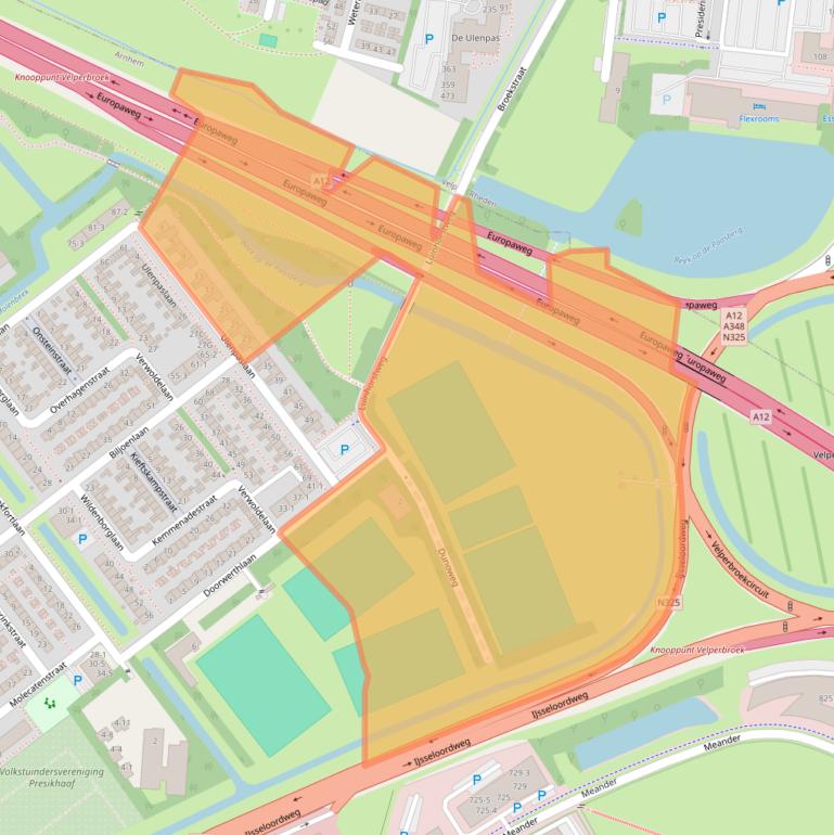 Kaart van postcodegebied 6825ED.