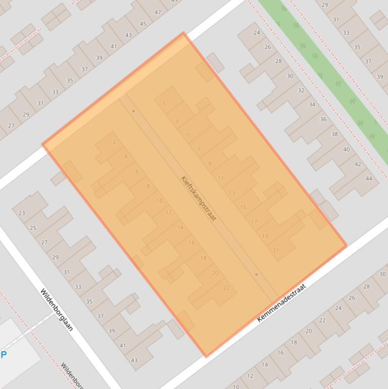 Kaart van postcodegebied 6825EP.