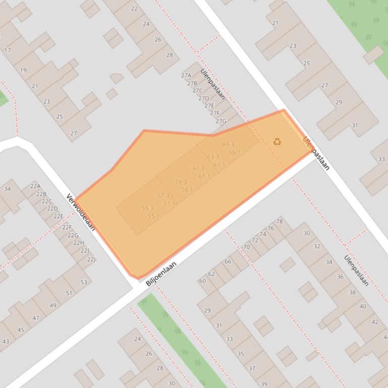 Kaart van postcodegebied 6825ES.