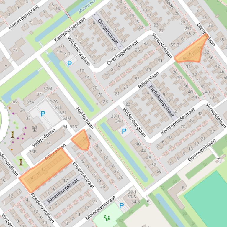 Kaart van postcodegebied 6825ET.