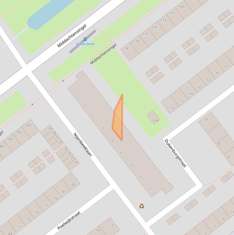 Kaart van postcodegebied 6825HB.