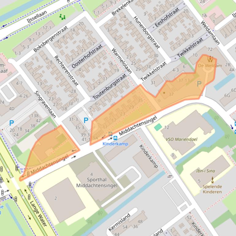 Kaart van postcodegebied 6825HG.