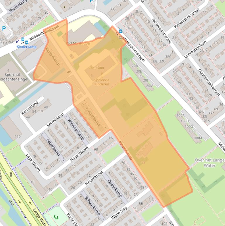 Kaart van postcodegebied 6825JA.