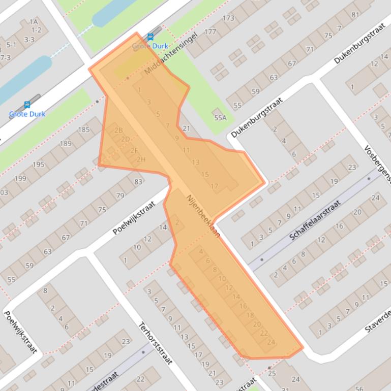 Kaart van postcodegebied 6825KX.